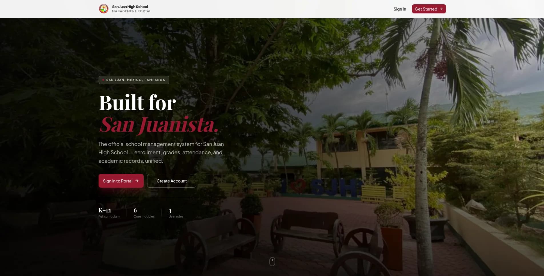 SJHS Portal preview